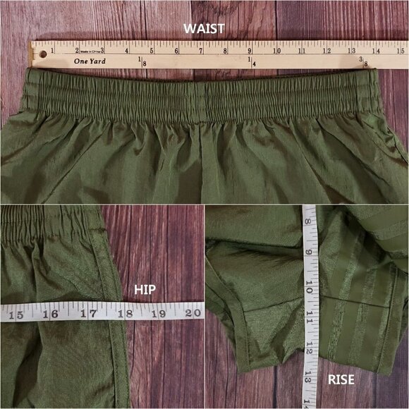 NWT Adidas Ivy Park Peloton Womens Size Meidum Green Wind Short Nylon HG0593 - Picture 15 of 16